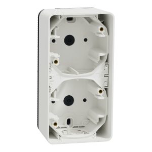 Рамка 2x Бял, вертикална, за открит монтаж IP55