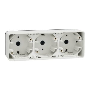 Рамка 3x Бял, хоризонтална, за открит монтаж IP55